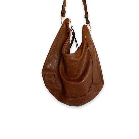 MMS Design Studio NWOT Women's Fully Lined Shoulder Bag in Caramel with Pockets - Picture 1 of 6